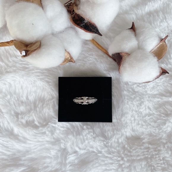 Chrome Hearts Ring Baby Classic Floral Cross Silver 925 Diamond Ring - Picture 5 of 13